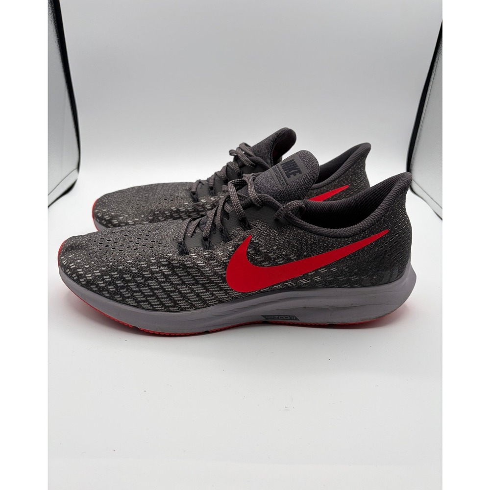 Nike Zoom Pegasus 35 Mens Size 13 Grey Red Running Shoes 942851-006